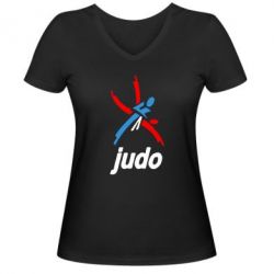 Женская футболка с V-образным вырезом Judo Logo - PrintSalon