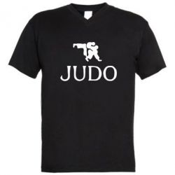 Мужская футболка  с V-образным вырезом Judo - PrintSalon