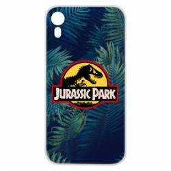 Чехол для iPhone XR Jurassic Park on the background of a fern - PrintSalon