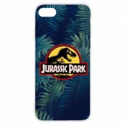 Чехол для iPhone 7 Jurassic Park on the background of a fern - PrintSalon