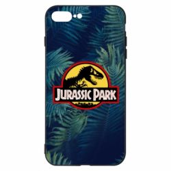 Чехол для iPhone 7 Plus Jurassic Park on the background of a fern - PrintSalon