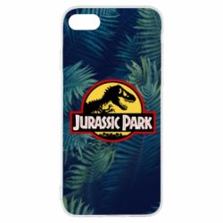 Чехол для iPhone 8 Jurassic Park on the background of a fern - PrintSalon