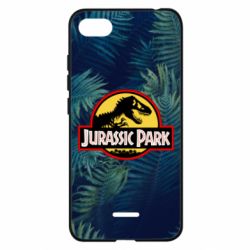 Чехол для Xiaomi Redmi 6A Jurassic Park on the background of a fern - PrintSalon