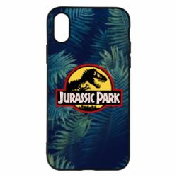 Чехол для iPhone X/Xs Jurassic Park on the background of a fern - PrintSalon