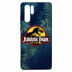 Чехол для Huawei P30 Pro Jurassic Park on the background of a fern - PrintSalon