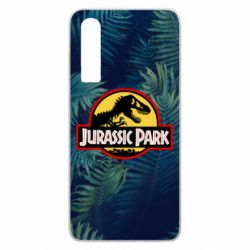 Чехол для Huawei P30 Jurassic Park on the background of a fern - PrintSalon