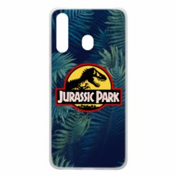 Чехол для Samsung A60 Jurassic Park on the background of a fern - PrintSalon
