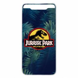 Чехол для Samsung A80 Jurassic Park on the background of a fern - PrintSalon