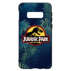 Чехол для Samsung S10e Jurassic Park on the background of a fern - PrintSalon