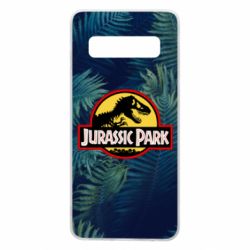 Чехол для Samsung S10 Jurassic Park on the background of a fern - PrintSalon