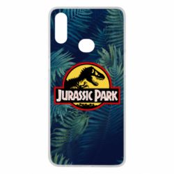 Чехол для Samsung A10s Jurassic Park on the background of a fern - PrintSalon