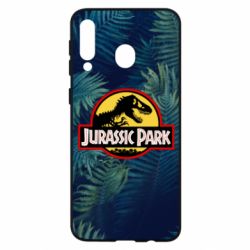 Чехол для Samsung M30 Jurassic Park on the background of a fern - PrintSalon