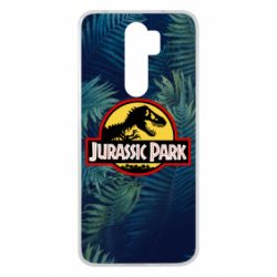 Чехол для Xiaomi Redmi Note 8 Pro Jurassic Park on the background of a fern - PrintSalon