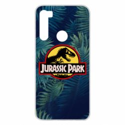 Чехол для Xiaomi Redmi Note 8 Jurassic Park on the background of a fern - PrintSalon