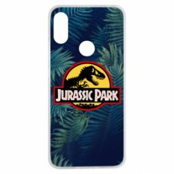 Чехол для Xiaomi Redmi Note 7 Jurassic Park on the background of a fern - PrintSalon