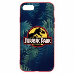 Чехол для iPhone SE 2020 Jurassic Park on the background of a fern - PrintSalon
