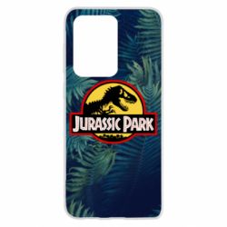 Чехол для Samsung S20 Ultra Jurassic Park on the background of a fern - PrintSalon