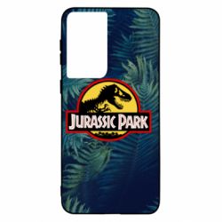 Чехол для Samsung S21 Jurassic Park on the background of a fern - PrintSalon