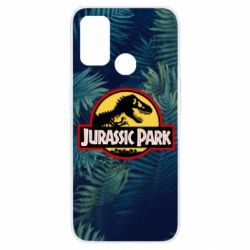 Чехол для Oppo A53/A32/A33 Jurassic Park on the background of a fern - PrintSalon