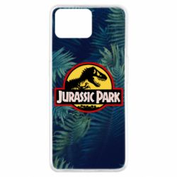 Чехол для Oppo A73 Jurassic Park on the background of a fern - PrintSalon
