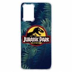 Чехол для Oppo A74 4G Jurassic Park on the background of a fern - PrintSalon