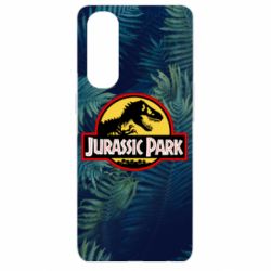 Чехол для Oppo Reno 4 Pro Jurassic Park on the background of a fern - PrintSalon