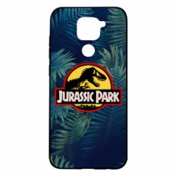 Чехол для Xiaomi Redmi Note 9/Redmi 10X Jurassic Park on the background of a fern - PrintSalon