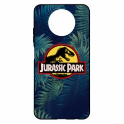 Чехол для Xiaomi Redmi Note 9 5G/Redmi Note 9T Jurassic Park on the background of a fern - PrintSalon
