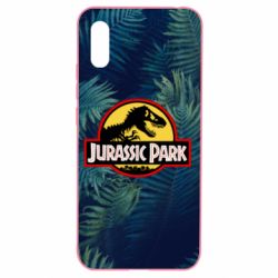 Чехол для Xiaomi Redmi 9a Jurassic Park on the background of a fern - PrintSalon