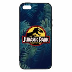 Чехол для iPhone5/5S/SE Jurassic Park on the background of a fern - PrintSalon