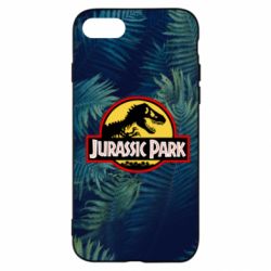 Чехол для iPhone SE 2022 Jurassic Park on the background of a fern - PrintSalon