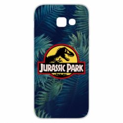 Чехол для Samsung A5 2017 Jurassic Park on the background of a fern - PrintSalon
