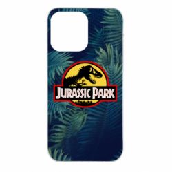 Чехол для iPhone 14 Pro Max Jurassic Park on the background of a fern - PrintSalon