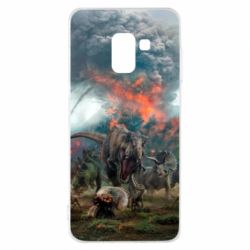 Чехол для Samsung A8 2018 jurassic world - PrintSalon