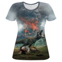 Женская футболка 3D jurassic world - PrintSalon