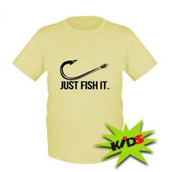 Детская футболка Just Fish It - PrintSalon