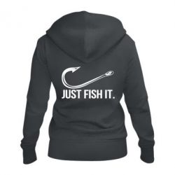 Женское худи на молнии Just Fish It - PrintSalon