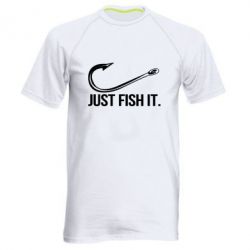 Мужская футболка для спорта Just Fish It - PrintSalon
