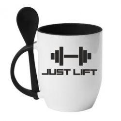 Чашка з ложкою Just Lift