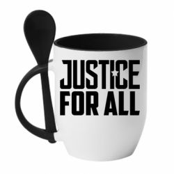 Чашка с ложкой Justice for all - PrintSalon