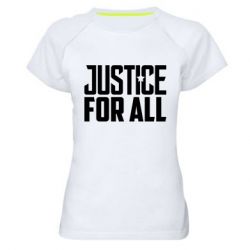 Женская футболка для спорта Justice for all - PrintSalon