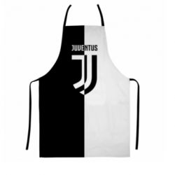 Фартук с 3D принтом Juventus black and white logo - PrintSalon