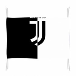 Флаг Juventus black and white logo - PrintSalon
