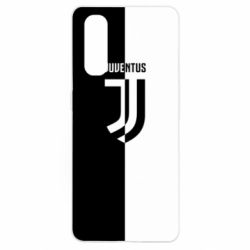 Чехол для Oppo Find X2 Juventus black and white logo - PrintSalon