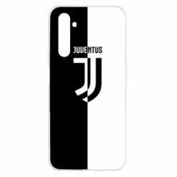 Чехол для Realme 6 Juventus black and white logo - PrintSalon