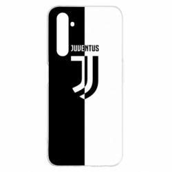 Чехол для Realme 6 Pro Juventus black and white logo - PrintSalon