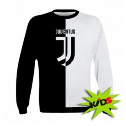 Детский 3D свитшот Juventus black and white logo - PrintSalon