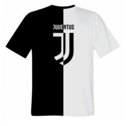 Мужская футболка 3D Juventus black and white logo-PrintSalon Мужская футболка 3D Juventus black and white logo