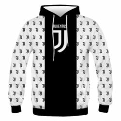 Мужское 3D худи Juventus pattern - PrintSalon