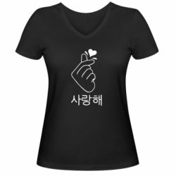 Женская футболка с V-образным вырезом K-pop - PrintSalon